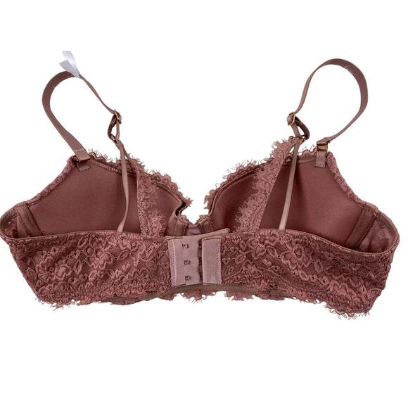 Aerie Women's Size 34B Mauve Pink Lace Real Power Balconette Bra - Picture 4 of 8